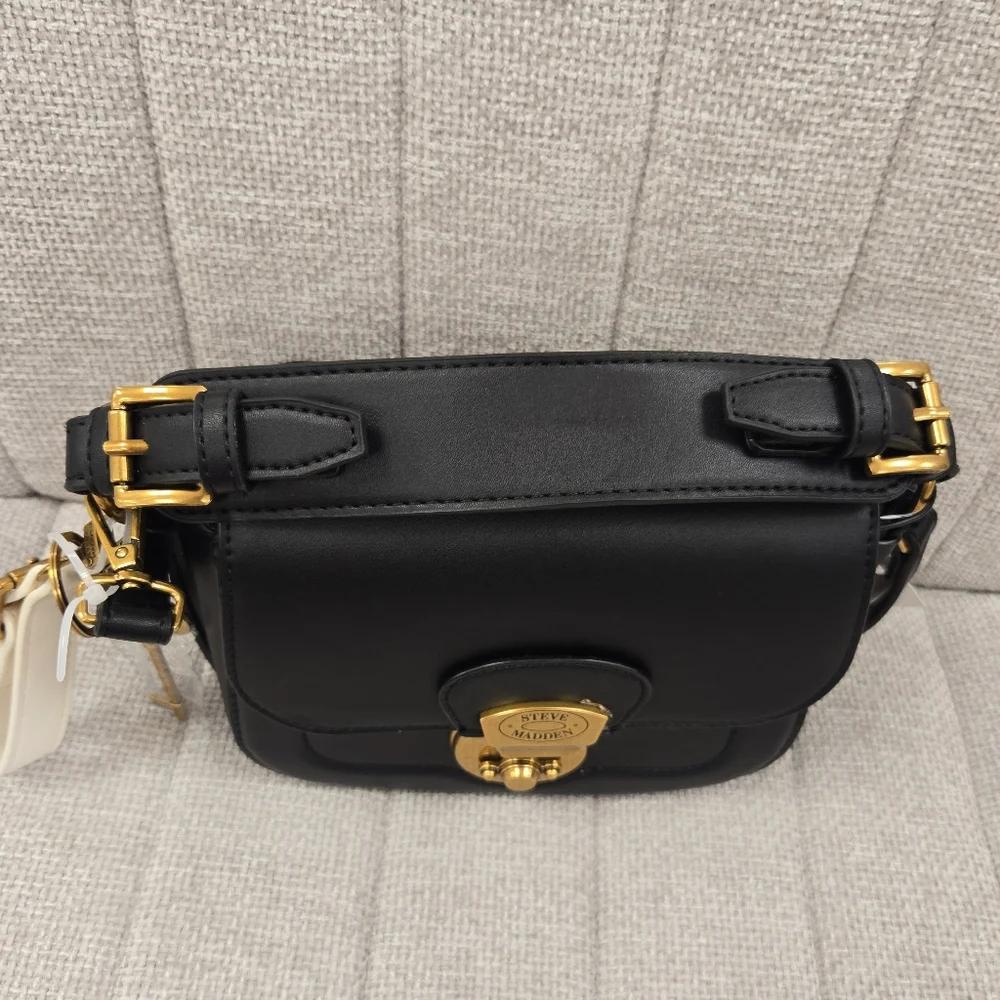 Steve Madden Lock Crossbody Handbag